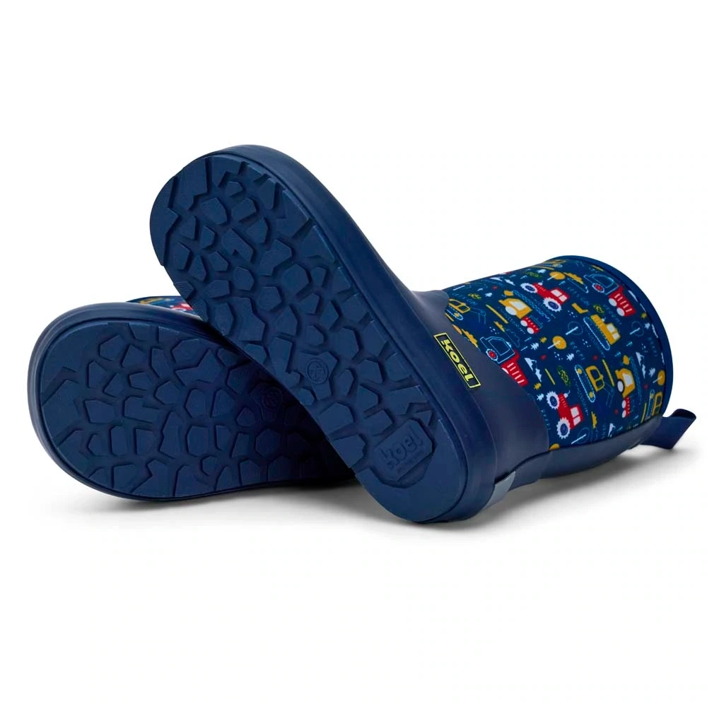 Резиновые сапоги Koel NEOPRENE Rubber Boot — синий с тракторами, фото 5